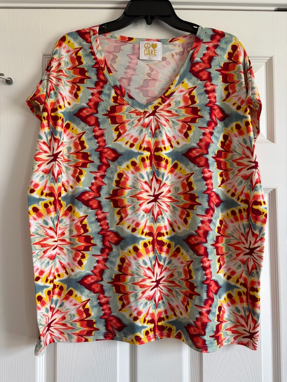 Women's Tye-dye Patterned Top